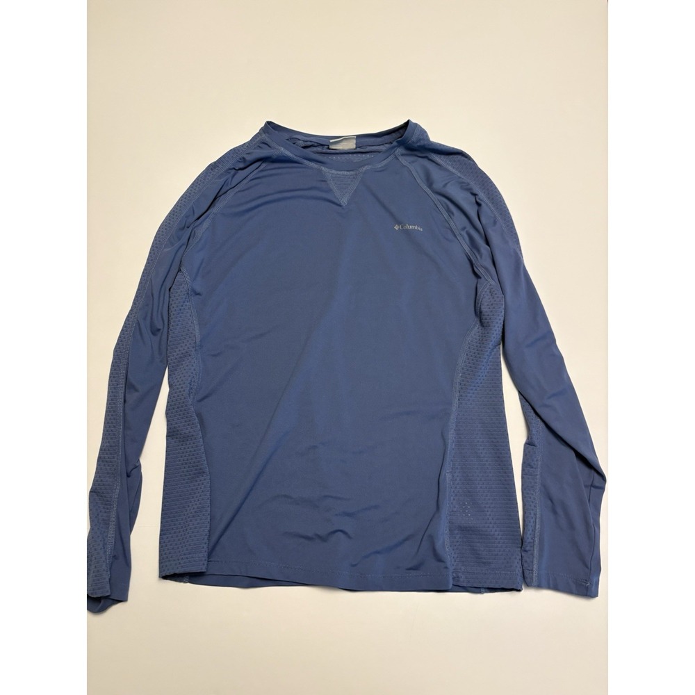 Columbia Sportswear Men’s Long Sleeve Performance Athletic Shirt Blue Mesh XL